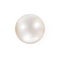 Shimmering single white natural pearl isolated on white background