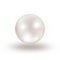 Shimmering white natural pearl isolated on white background