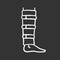 Shin brace chalk icon