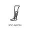 Shin splints icon. Trendy modern flat linear vector Shin splints