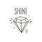 Shine Bright Like a Diamond. Doodle Illustration. Shine Bright Motivational Quote