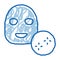 Shine Clean Face Mask doodle icon hand drawn illustration