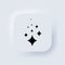 Shine icon. Clean star icon. Neumorphic UI UX white user interface web button. Neumorphism. Vector EPS 10