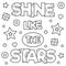 Shine like the stars. Coloring page. Vector illustration.