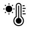 Shine temperature glyphs icon