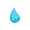 Shine water drop simple curves design symbol logo vector