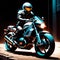 shiney motorbikes, AI-Generatet