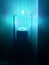 Shining childs blue nightlight plugged into electrical outlet