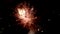 Shining fireworks with bokeh lights in night sky. glowing fireworks show. New year`s eve fireworks celebration. multico