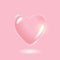 Shining glass pink heart