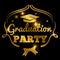 Shining golden graduation party banner background