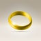 Shining golden wedding band ring