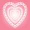 Shining lacy heart, love symbol illustration