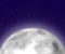 Shining moonrise, close-up, night background, cartoon style