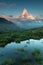Shining peak of Matterhorn