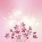 Shining pink flowers background