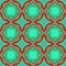 Shining psychedelic green brown arabesque background