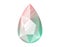 Shining realistic teardrop shaped diamond gemstone. Vector isolated cartoon illustration of expensive treasure, luxury