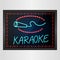 Shining retro light banner karaoke on glowing background