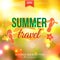 Shining summer travel typographical background