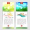 Shining summer typographical banners with blurred