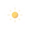 Shining sun. Flat icon. Isolated weather vector illustration