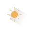 Shining sun. Isolated color icon. Weather vector illustration