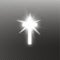 Shining white cross and sunlight special lens flare light effect on transparent background. Glowing saint cross. Vector