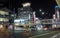 Shinjuku train station at night