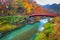 Shinkyo Bridge during autumn in Nikko