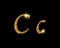 Shinning golden luxury typographic alphabet fonts