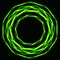 Shinning laser green magic circles