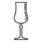 Shinning wineglass icon, outline style