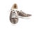 Shinny Brown Leather Sneakers With White Lace  2