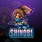 Shinobi girl esport mascot logo design