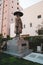 Shinran Shonin statue at Tsukiji Honganji temple in Tokyo