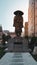 Shinran Shonin statue at Tsukiji Honganji temple in Tokyo