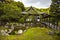 Shinto buddhist detail temple and garden in Kyoto, Japan