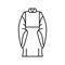 shinto priest robe shintoism line icon vector illustration
