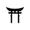 Shinto Torii gate religious symbol simple icon