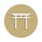 Shinto Torii sign icon in badge style. One of religion symbol collection icon can be used for UI, UX