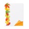 Shiny Autumn Natural Leaves Background. Vector