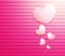 Shiny beautiful background with 3d heart. Soft backdrop for Valentines Day design