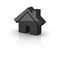 Shiny black house icon