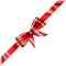 Shiny bow with diagonally ribbon