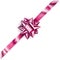 Shiny bow with diagonally ribbon
