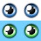 Shiny cartoon eye collection