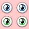 Shiny cartoon eye collection