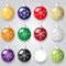 Shiny christmas decoration with snowflake color small baubles
