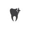 Shiny clean tooth icon vector